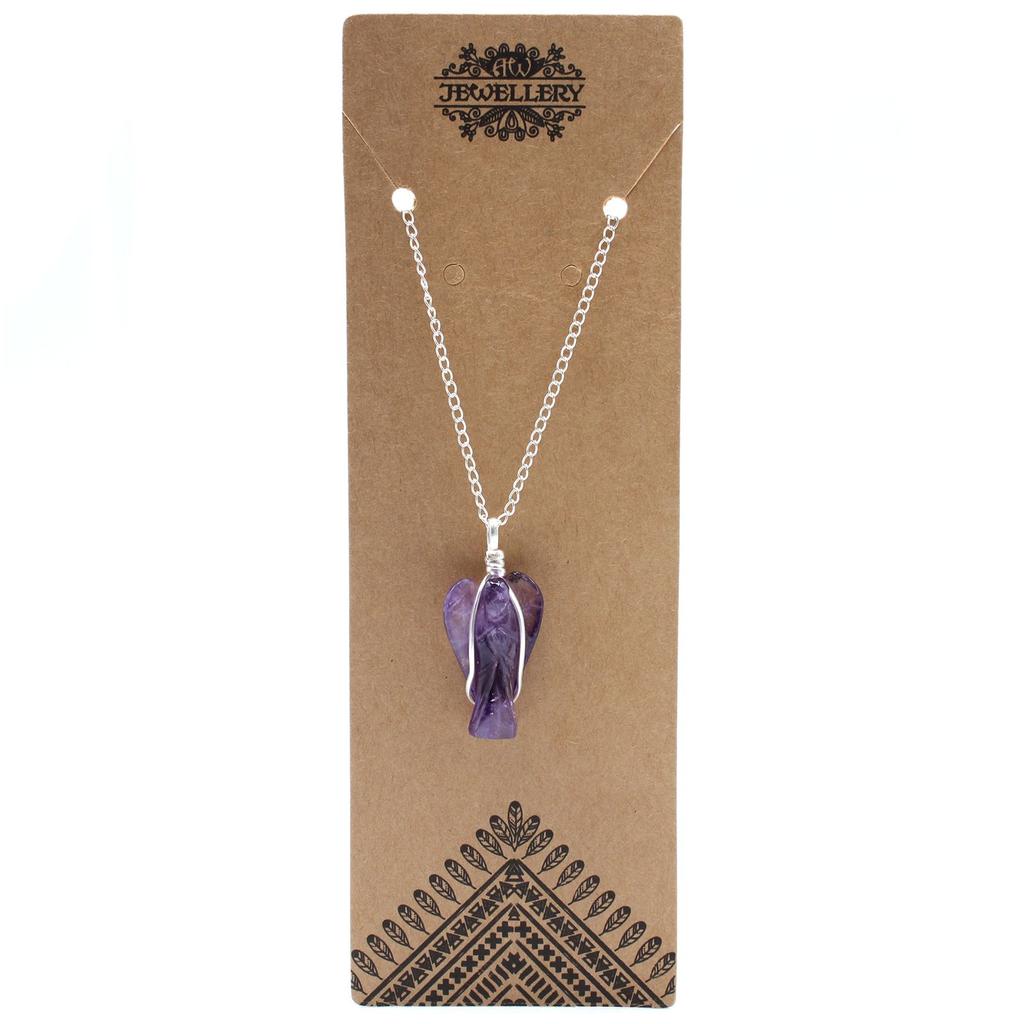 Amethyst Pendant Guardian Angel Crystal