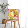 Cardcaptor Sakura Square Pillow Cases Anime Cartoon Cushion Cover Funny Zipper Decor Throw Pillow Case Cover for Sofa 18"x18"