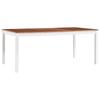Day and Night - Day and Night White and Brown Pine Wood Dining Table 180x90x73 Cm