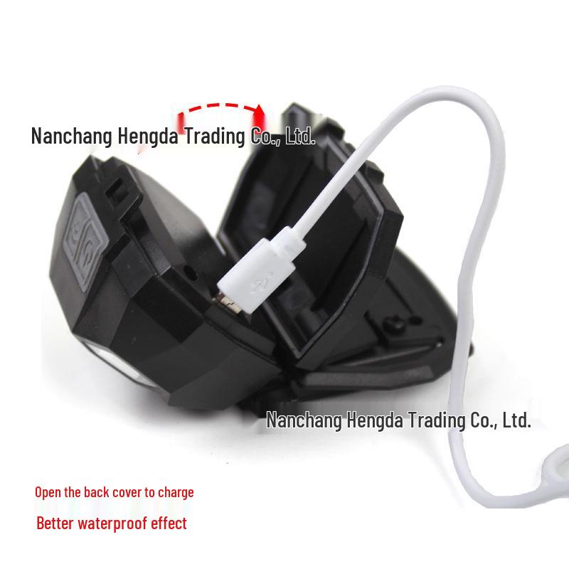 Multi-Mode Waterproof Helmet Headlight with XPE+COB LED, Wave Induction, and USB Rechargeable.