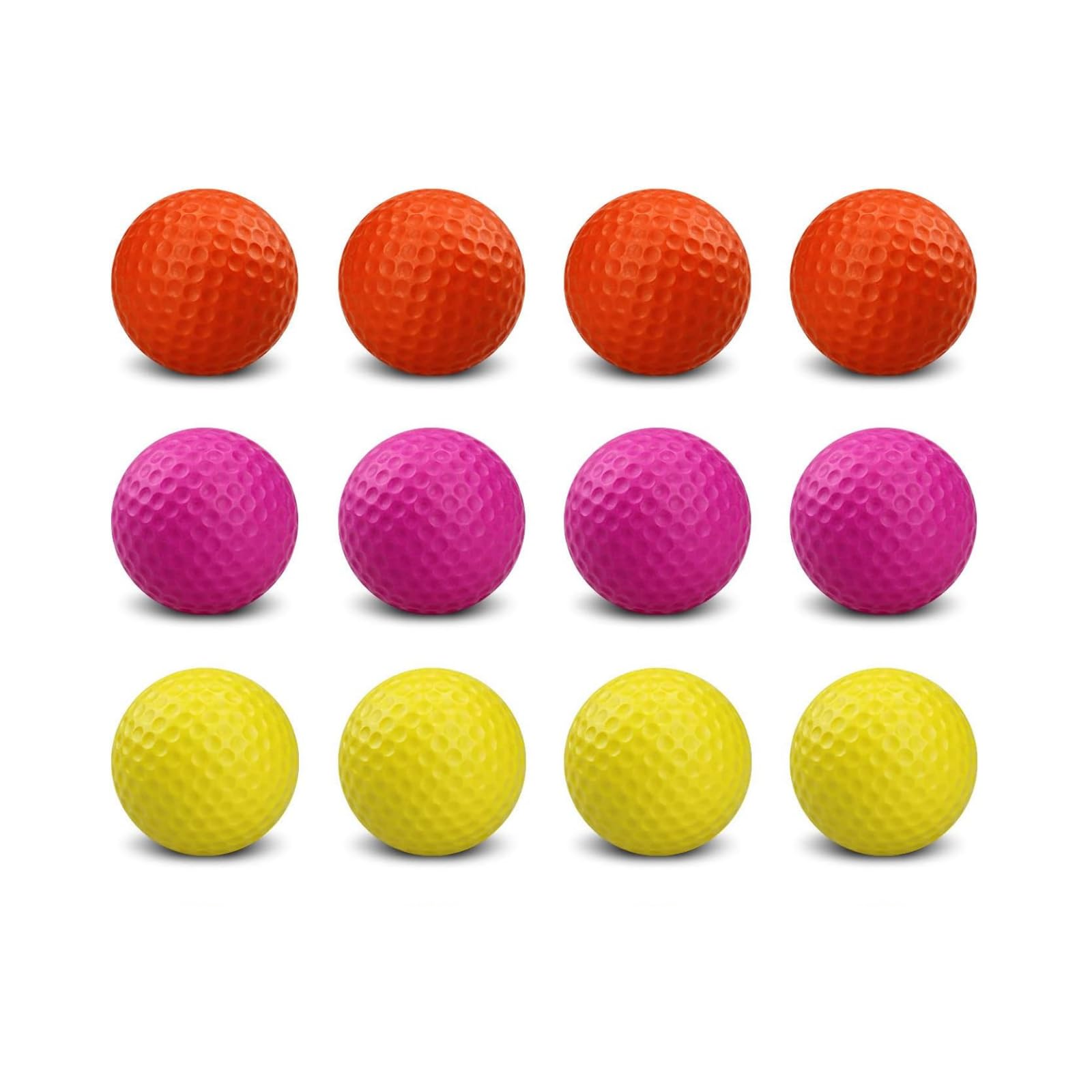 

SELECOCO Golf Practice PU Set of Golf Training Safety Balls for Indoor and Outdoor Practice Balls, Softballs, 12,