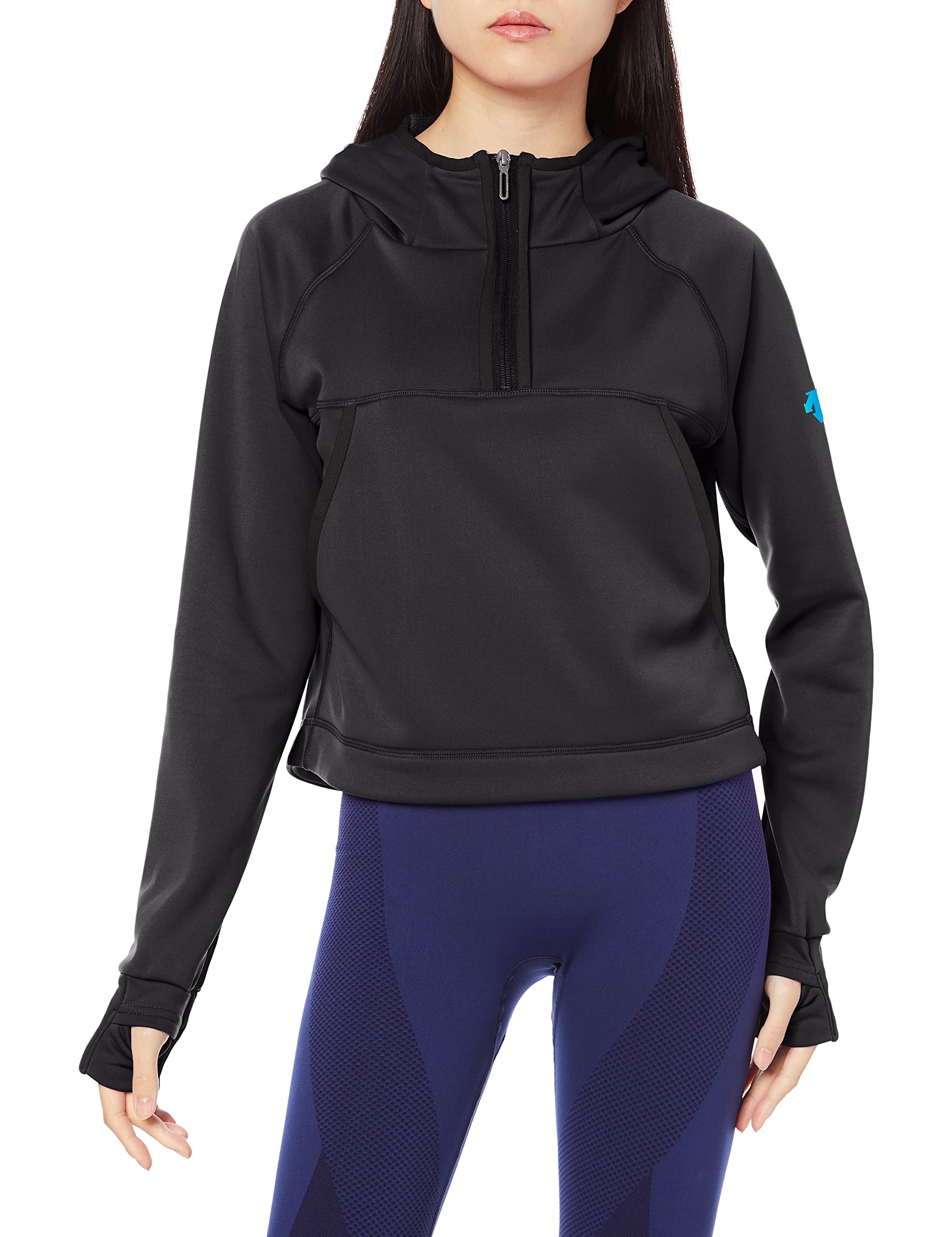 

Move Sports Descente HEATNAVI Size S Half-Zip Hoodie, Women s, Black,