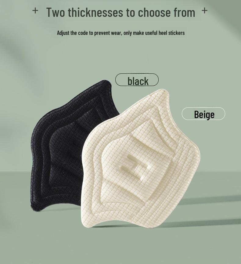 

Heel stickers are now small shoe inserts to prevent heel slip. The inner heel stickers are oversized to adjust shoe fit.