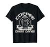 Coffee and Great Dane Coffee Drinking Dog Owner Lover T-Shirt