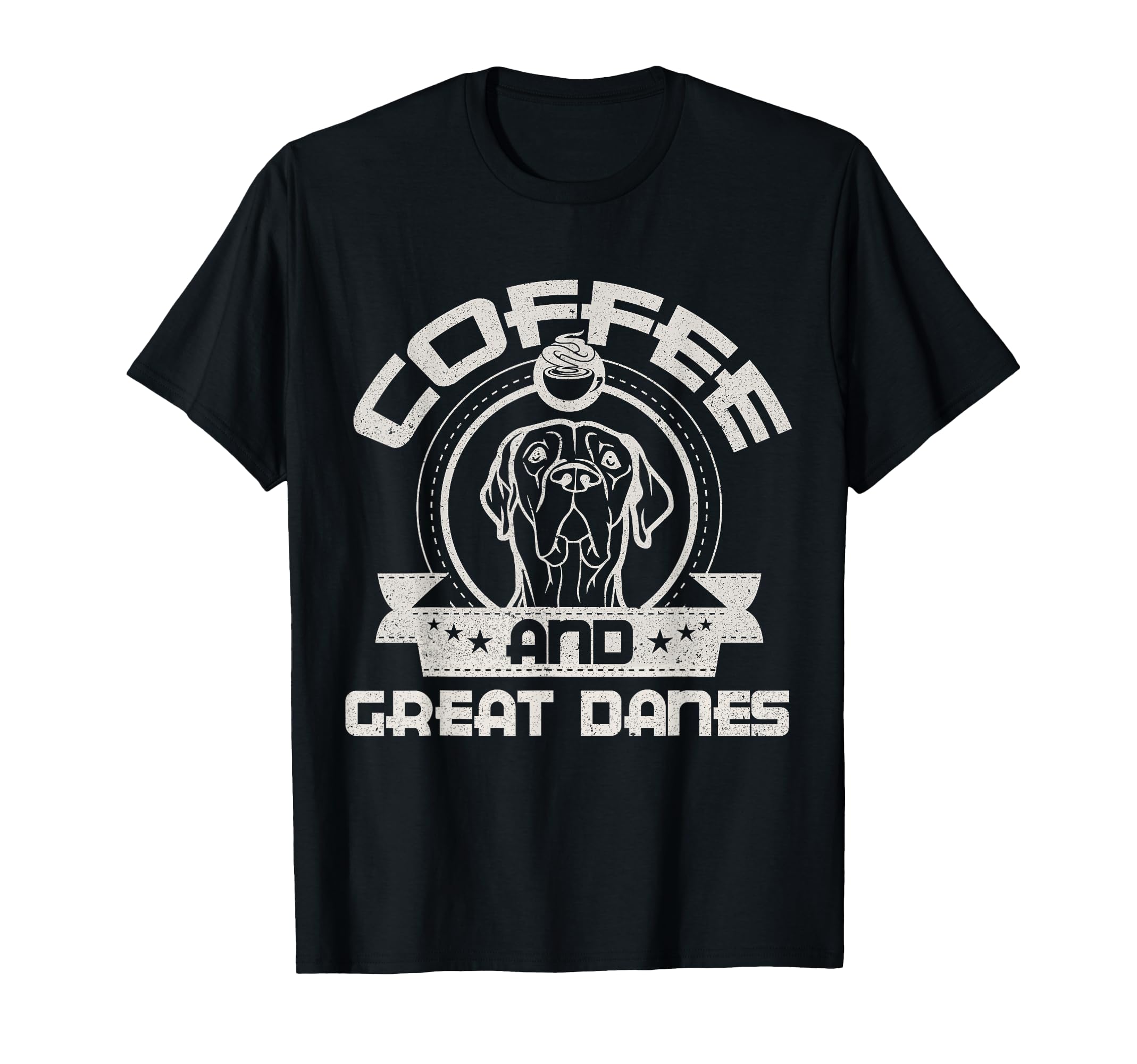 

Coffee and Great Dane Coffee Drinking Dog Owner Lover T-Shirt