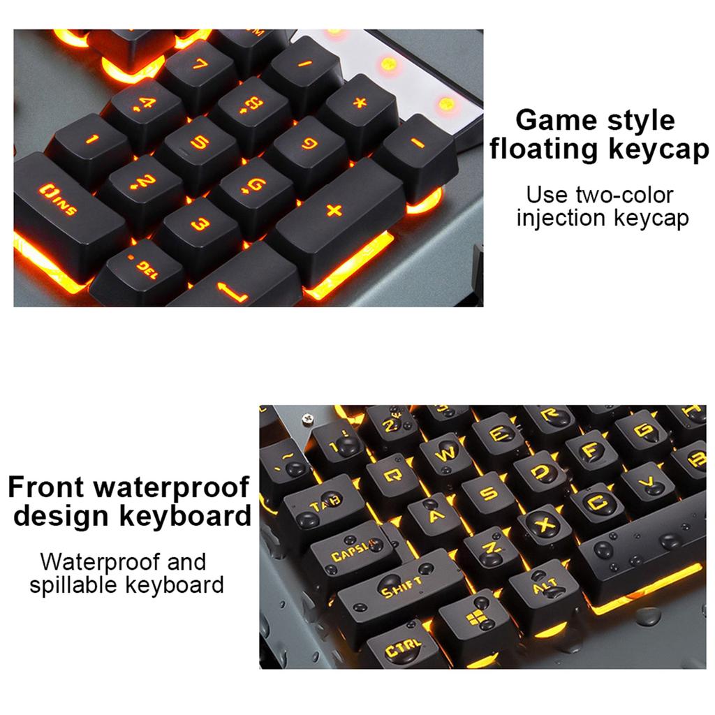 Wired Mechanical USB Keyboard & Mouse Internet Cafe Gaming Set
