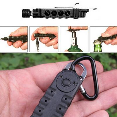 Multifunction Survival Wrench Pocket Keychain Screwdriver Bottle Opener Plier Knife