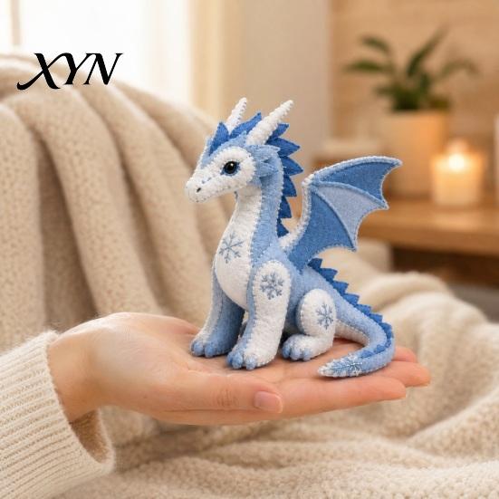 Bildschirmfreie Aktivität für Kinder Arktische Tiere DIY Patchwork-Set Anfänger, Winterwächter Tier-Nähset, 3D Anfänger Kuscheltier Mythisches Wesen