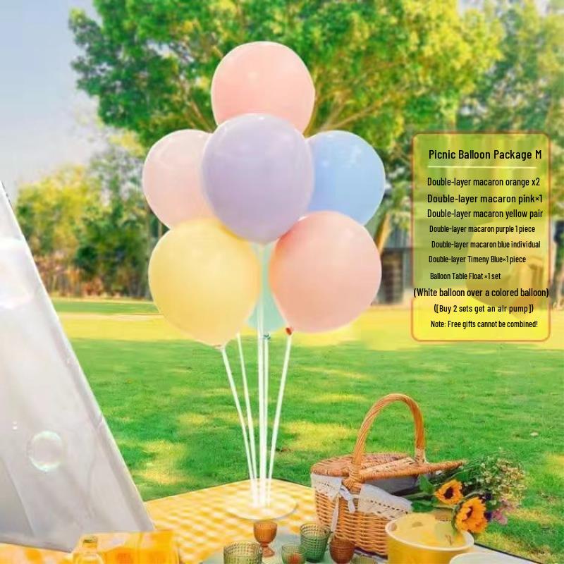 Smiley Daisy Balloon Set: Picnic & Birthday Photo Props for Kids