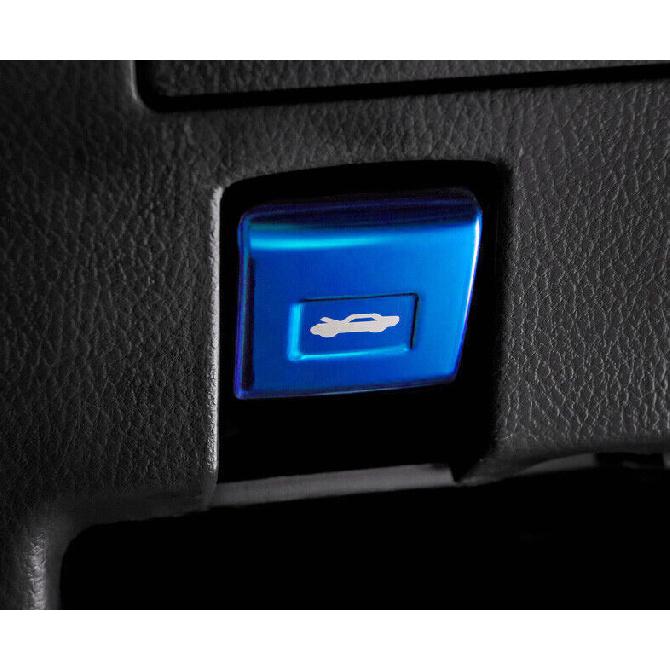 Front Hood Switch Button Frame Trim Blue Steel For Toyota Highlander 2014-