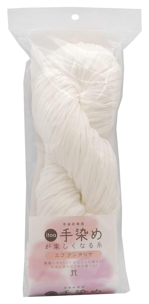 Hamanaka Eco Andaria Hand Knitting Fun to Medium Color 100g Product 3045 Yarn, Hand-Dye, Weight, 41, White, (Approx. 200m), Number