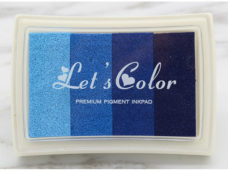 DIY 4-Color Gradient Ink Pad for Stamps and Finger Painting