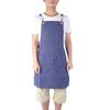 Household Kitchen Waterproof Thickened Canvas Blue Apron Working Apron for Drawing Painting Barber