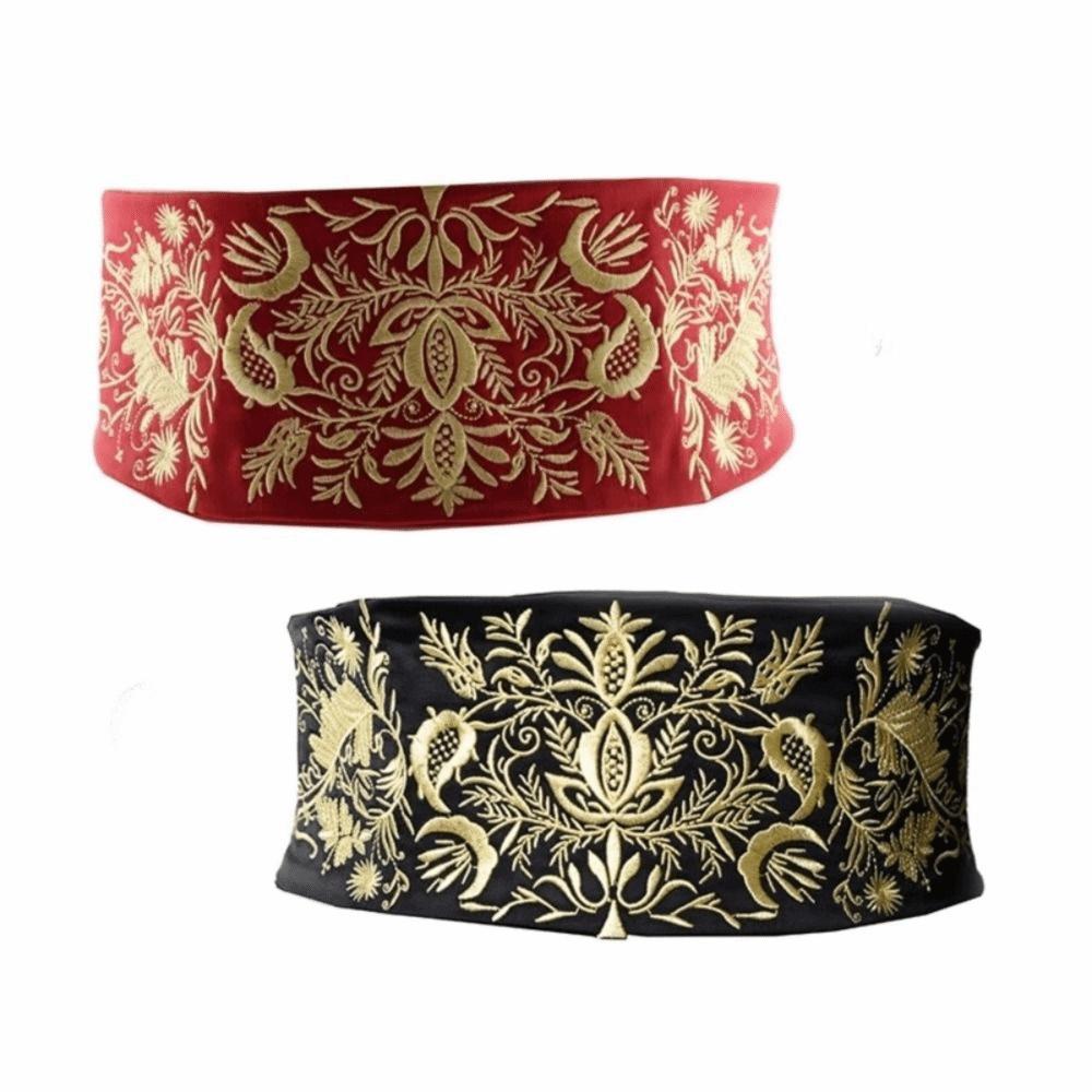 Satin Corset Belt Cloth Waistband Vintage Waist Belt  Women