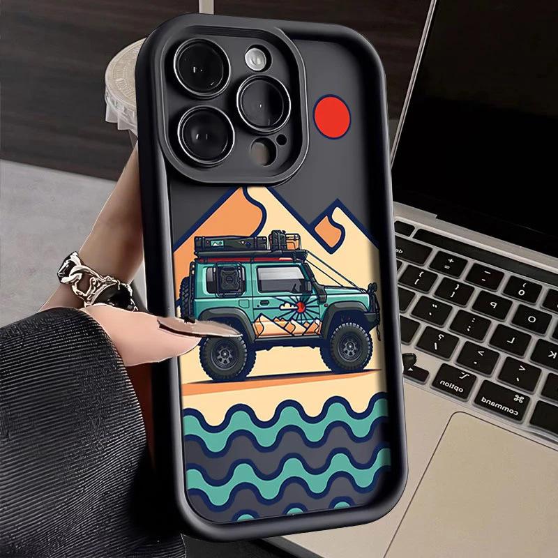 Desert off-road vehicle iPhone17Promax mobile phone case ladder suitable for Apple 16promax all-inclusive Tianyan 15 IPhone17ProMax
