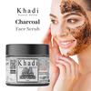 Khadi Natural Kräuter-Kohle Gesichts-Peeling für Damen & Herren | Bräunungsentfernung & Strahlende Haut | Tiefenreinigung, Anti-Akne, Mitesserentfernung, Peeling