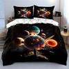 "Space Universe Art Three-Piece" Soft Comfortable Duvet Cover Bedding Set Included 1*Duvet Cover & 2*Pillowcases Gift