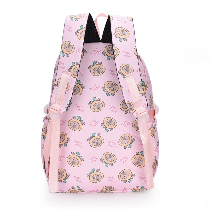 Cartoon Print Student Schoolbag Women's Lightweight Large Capacity Backpack