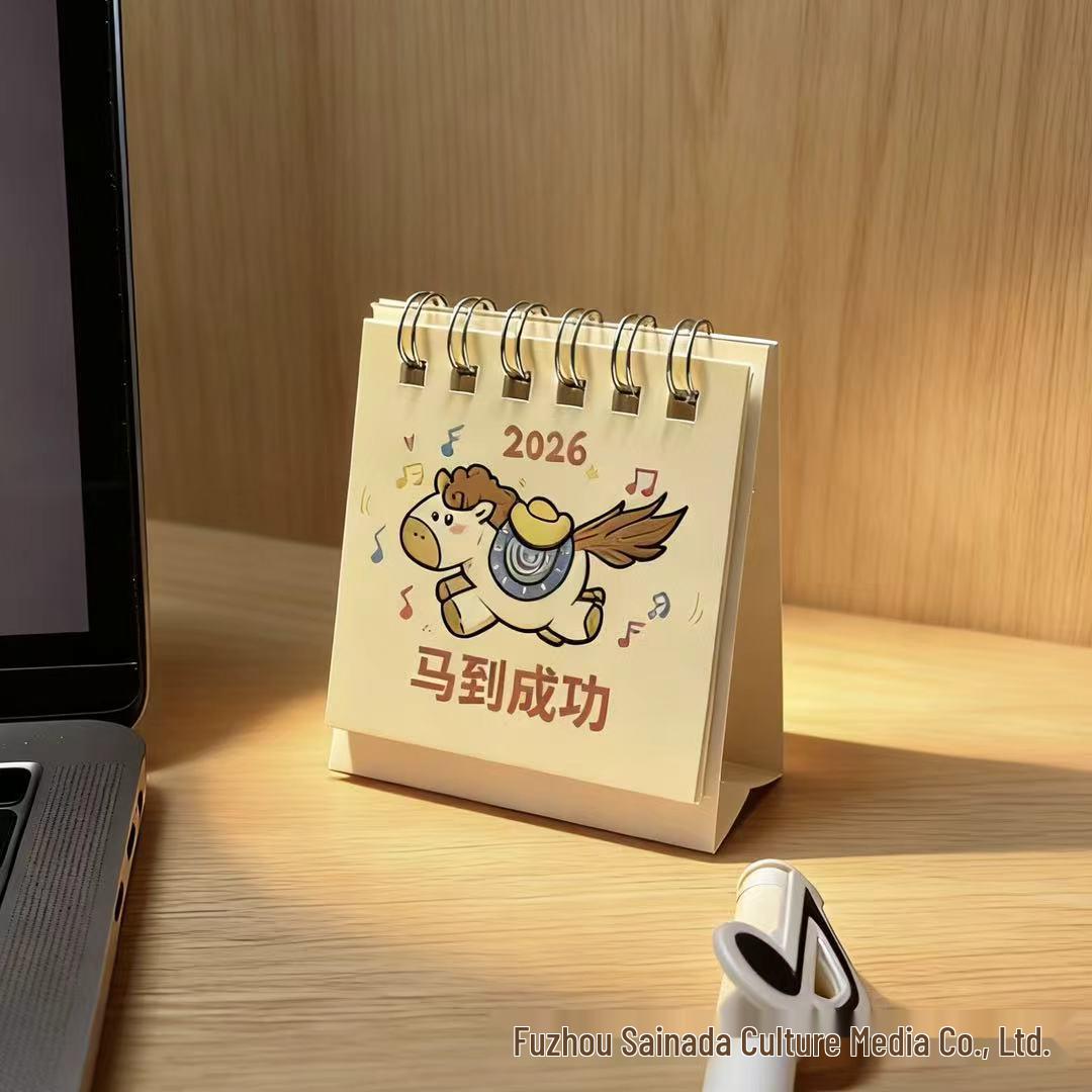 2026 Year of the Horse Cute Cartoon Mini Memo Calendar - Student Creative Gift Year of the Horse Calendar
