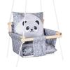 Swing for Kids, Baby Swing Hanging Indoor Outdoor, Kids Wooden Swing, Baby Garden Swing, Jhula for Kids with 2 Pillow (Blue Fox)