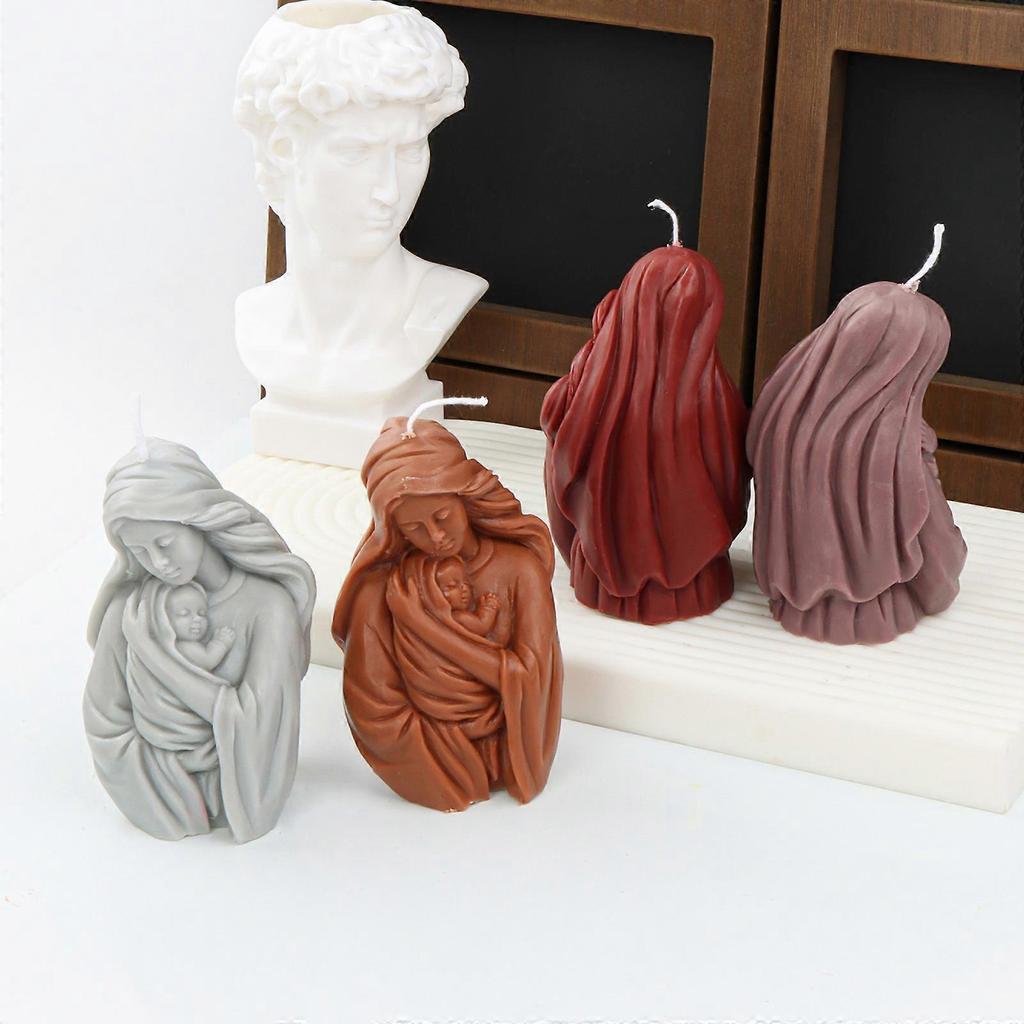 Holy Mother Baby Silicone Mold Wax Melt Polymer Aromatherapy Making Handmade Cupcake Jelly Mould Decorating Supplies Multicolor