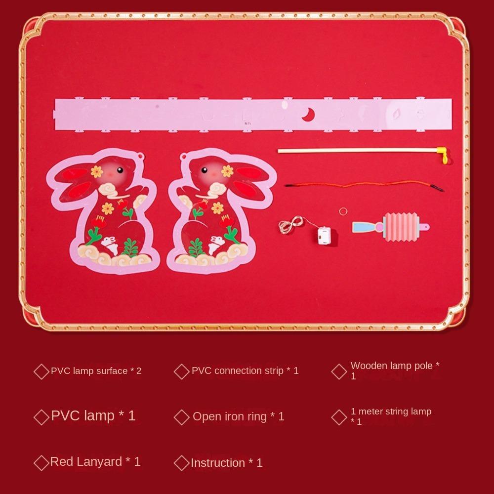 Chinese Middle Autumn Festival Lantern PVC Ancient Style Handheld Lantern  Cultural Event