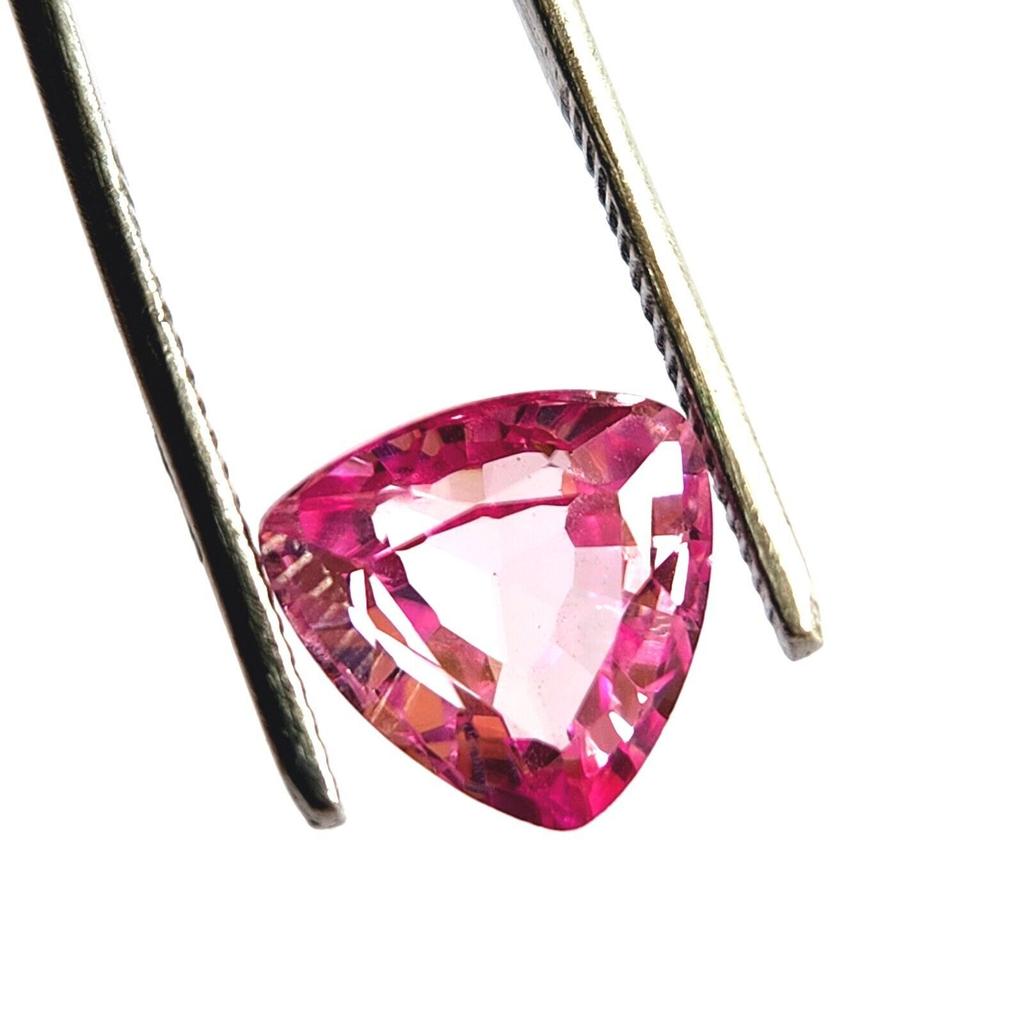 6.00 Ct Natural Pink Kunzite Certified Trillion Shape Loose Gemstone
