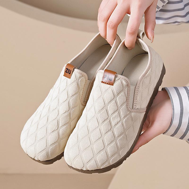 

Women s shoes cloth shoes ****** new breathable s**t sole comfortable one-pedal casual flat-soled walking shoes old ******* cloth shoes women 41 бежевий