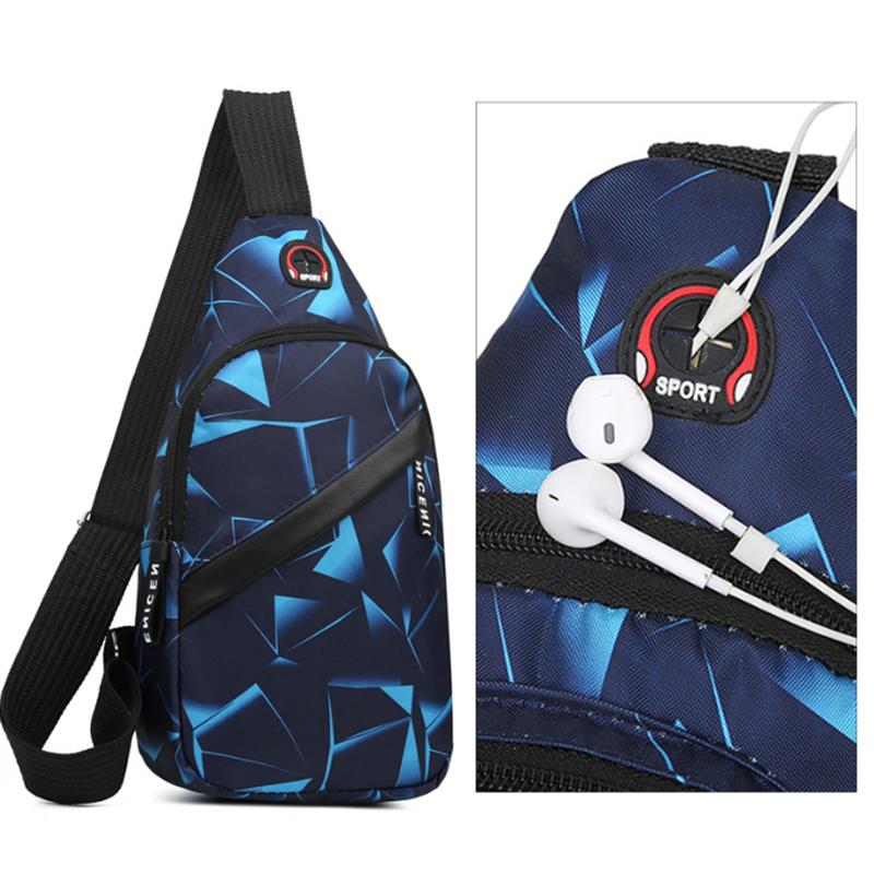 New Men's Chest Bag New Fashion Korean-Style Casual Sports Water-Proof Shoulder Crossbody Bag Cross Body Chest Bag For Male