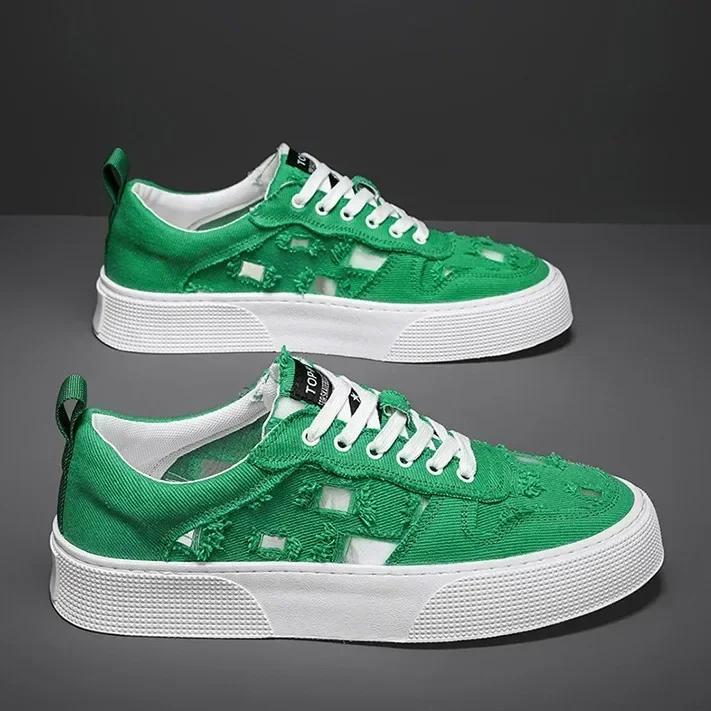 Moda Moda Oddychające Męskie Buty Płócienne Buty Sportowe na Platformie Casual Odporne na Zużycie Oddychające Modne Męskie Casualowe Buty Wulkanizowane