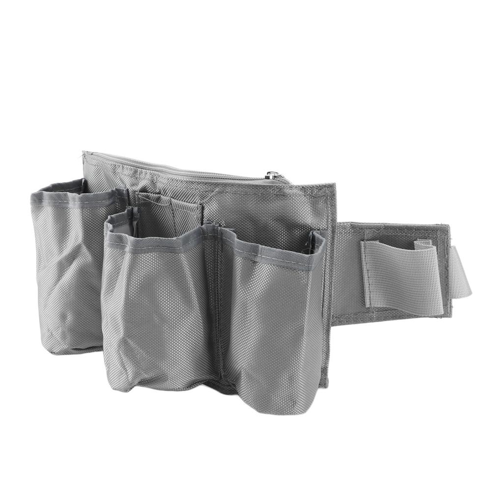 Tool Belt Pouch Waterproof Oxford Fabric Multipurpose 3 Pocket Electrician Tool Organizer Bag Gray