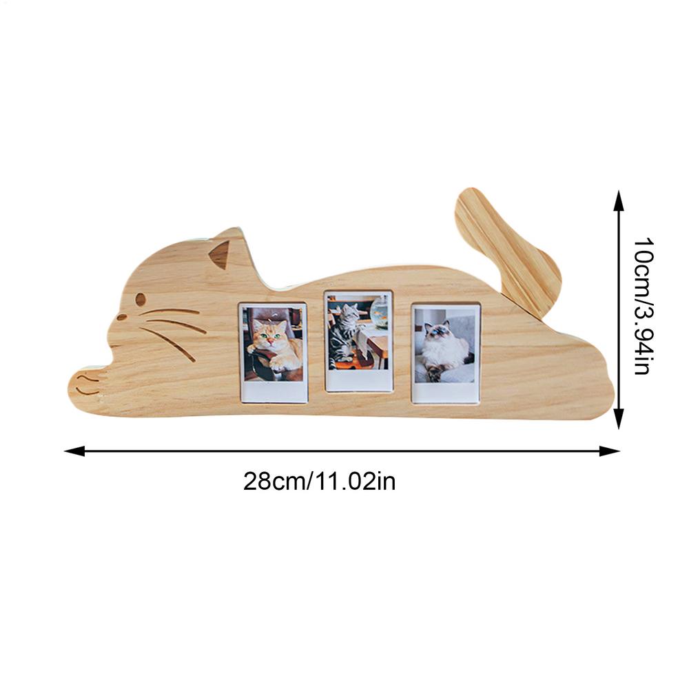 

Cat Photo Frame Cute Wooden Memorial Desk Decor Dog Remembrance Picture Frame For Home Office Bedroom Study Desktop Shelf жёлтый
