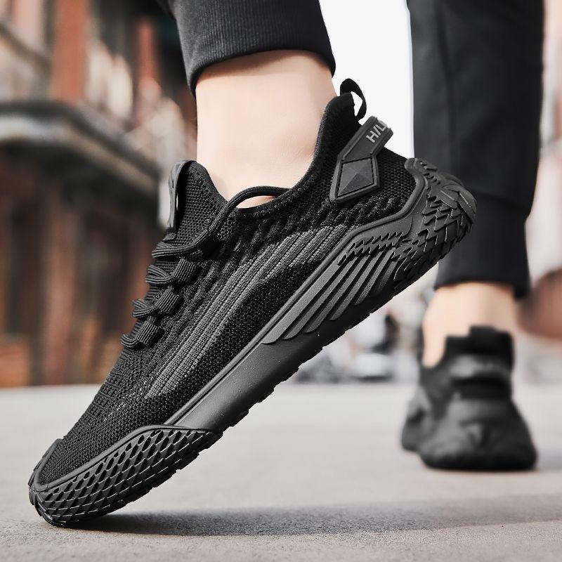 Sommer Neue Flyknit Mesh Schuhe Atmungsaktiv Leichter Laufschuh Lässige Mesh-Oberflächenschuhe Dünne Modeschuhe