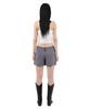 Catharsis Mini Skirt Pants Grey Pinstripe One Size