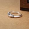 Real 925 Sterling Silver Love Ring Hand In Hand Opening Rings For Women Anel Gift