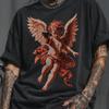 Cherub With Gun Shirt, Dark Humor Angel, Renaissance Art, Gothic Cupid, Edgy Vintage Tee