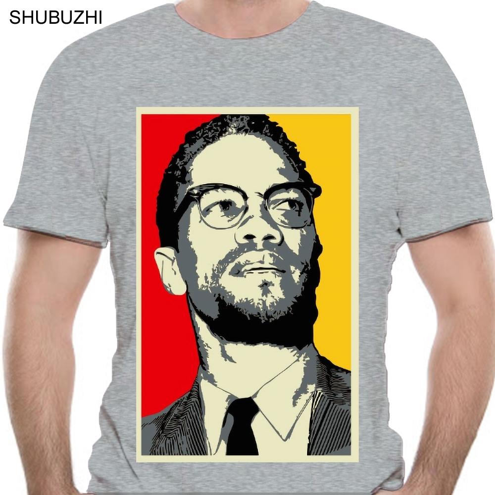 

Men T Shirt tee shirt malcolm x wide Brown tshirts Women TShirt cotton tshirt men summer fashion tshirt euro size 4XL