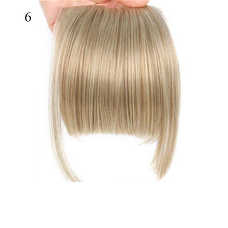One Piece REAL Natural Hair Extension Fringe Bangs Clip Real Thick As Human