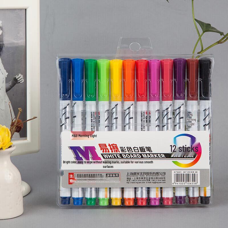 M&G Easy Erase Colored Whiteboard Markers