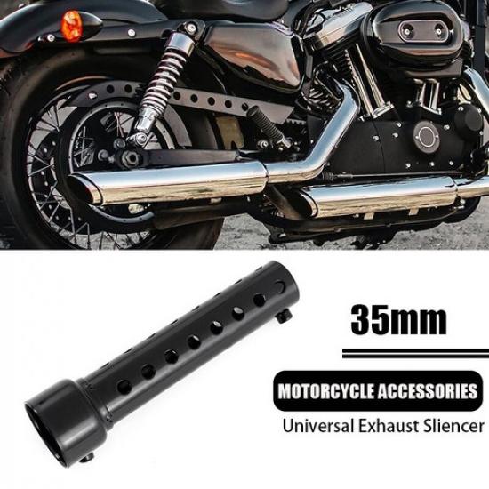 1* 35mm Black Universal Motorcycle Exhaust Can DB Killer Silencer Muffler Baffle