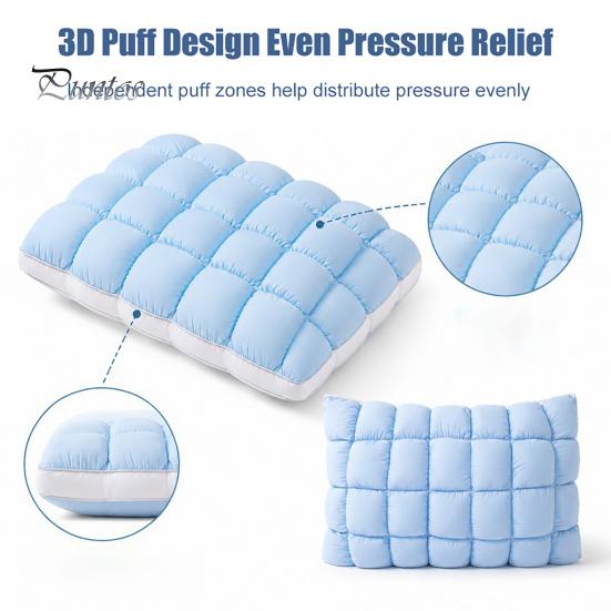 Cuscini Ergonomici per Dormitori Misti Cuscino Trapuntato Rinfrescante, Cuscino Morbido come una Nuvola Alternativa al Piumino, Cuscino Soffice Rilassante per il Sonno