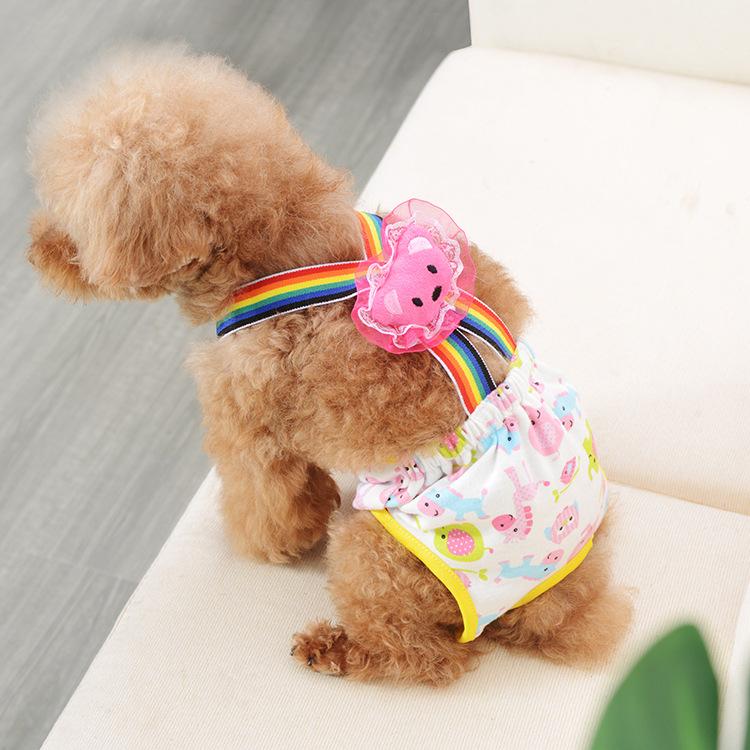 Teddy Bichin Hygiene Pants Strap Physiological Pants Safety Pants Bitch Menstrual Pants Anti Hardness Underwear Pet Physiological Pants