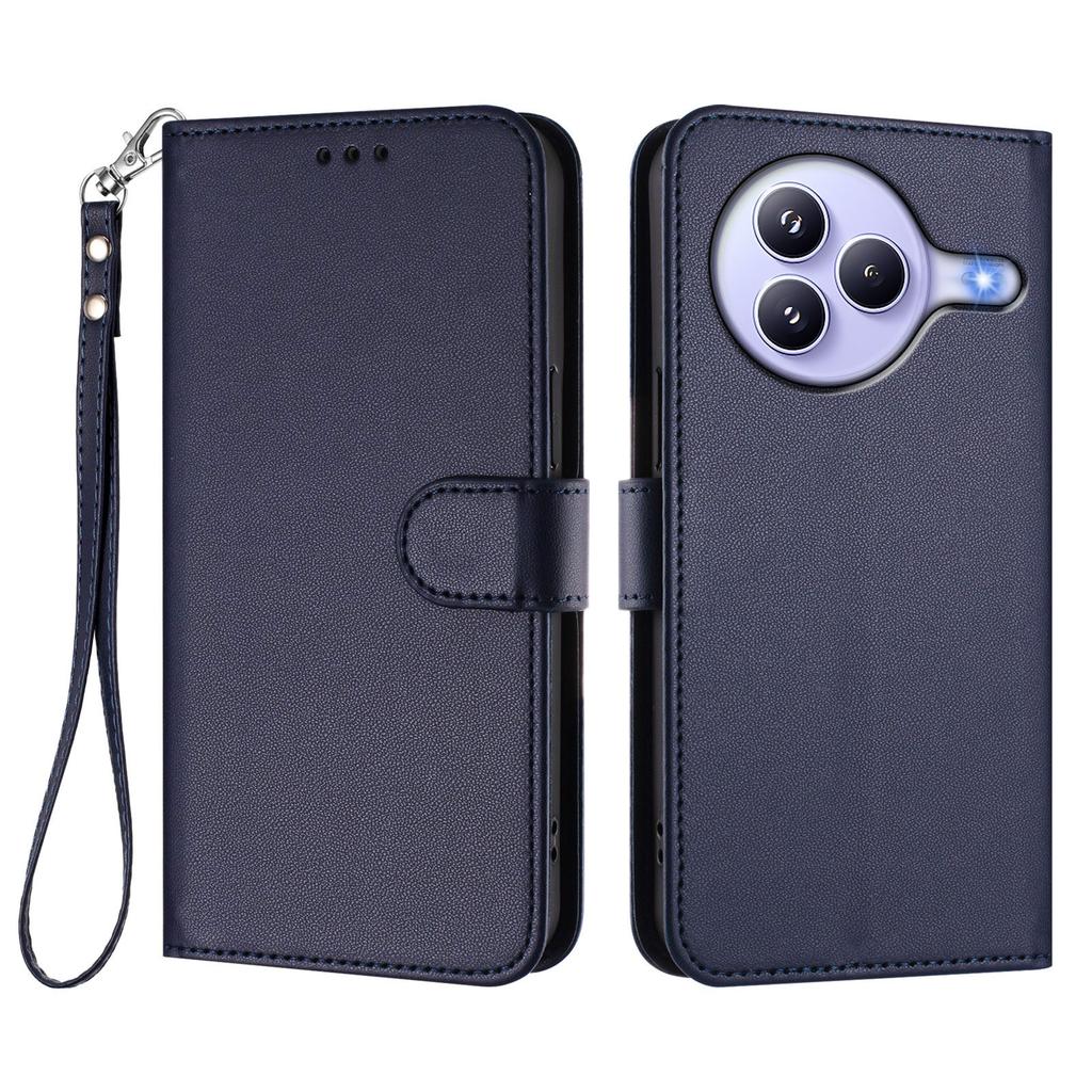 For Xiaomi Civi 5 Pro 5G Leather Case Wallet Stand Phone Cover with Wrist Strap