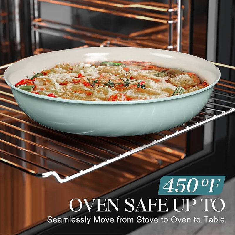 3 Piece Non Stick Frying Pans Set 8" 9.5" and 11" Cookware Set Removable Handle Egg Steak Cooking Pot Skillet Oven Safe Cooker