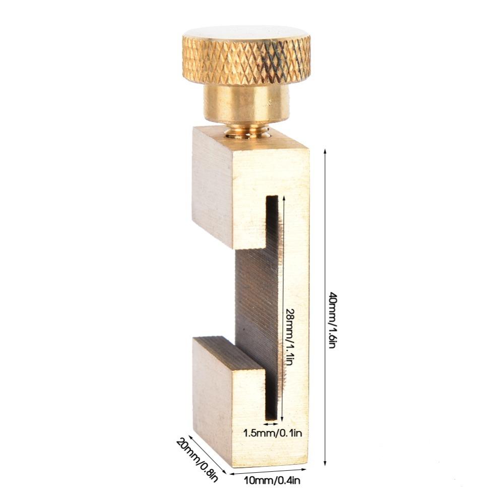 Solid Brass Steel Ruler Positioning Tool Fixed Block Angle Woodworking Line Locator Steel Ruler Stop Fence