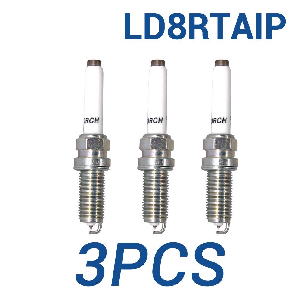 

3PCS Iridium Spark Plug TORCH LD8RTAIP/OE211 19378891 24113395 10712455 Compatible with Chevrolet Onix - 1.0T/92Kw LIV 3 pieces LD8RTAIP