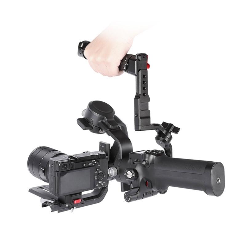 Portable Ergonomic Camera Handle 5 1/4inch Screw Holes 2 Cold Shoe Mounts For SC2/S3 Camera Professional Filming