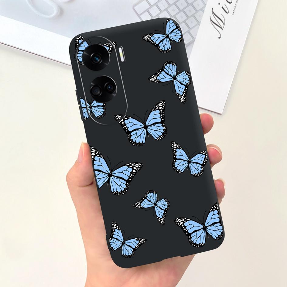 For Cover Honor 90 Lite Phone Case CRT-NX1 Fashion Butterfly Cartoon Slim TPU Soft Silicone Back Cover For Honor 90Lite 5G Funda