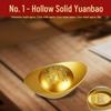 Solid Brass Sand Gold Yuanbao Ornament for Home or Shop Decor