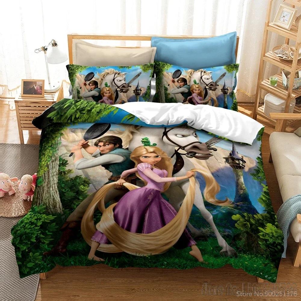 

Rapunzel Princess Castle Love Child Duvet Cover Set HD Comforter Cover Bedclothes for Kids Bedding Sets Bedroom Decor Baby 120x150cm